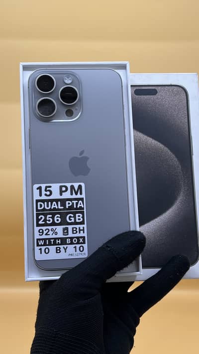 Apple iPhone 15 Pro Max 256 GB dual Sim PTA APPROVED 92% BH with box