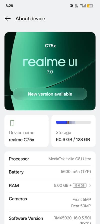 Realme C75x