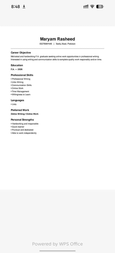 Assignment work