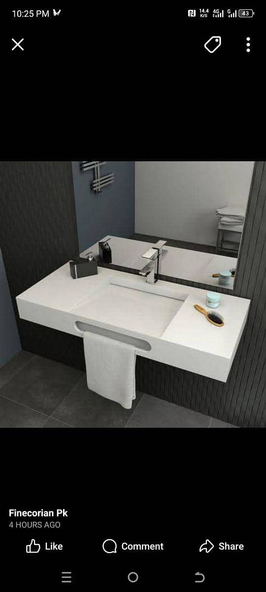Corian vanity Customised 7