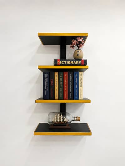 Modern wooden bookshelf