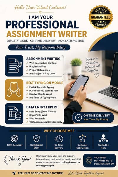 assignment writing, data entry and typing