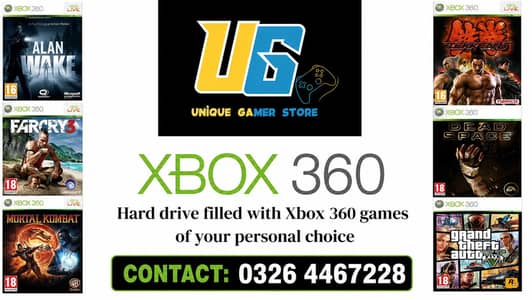 Hard drive filled with xbox 360 games of your choice