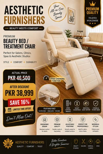 Bed|Saloon Bed | Spa Bed | Beauty Therapy Bed | Facial & Spa Bed