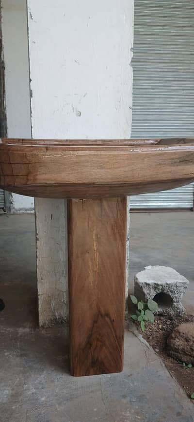 solid wooden wash basin