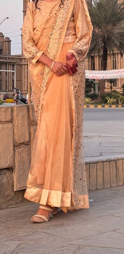 stone work net saree
