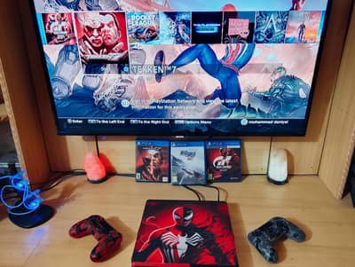 PS4 1TB spiderman edition box pack original 2 controllers for sale
