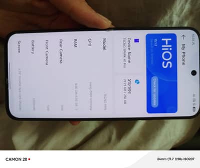 Tecno spark 40 pro 8 gb ram 256 memory
