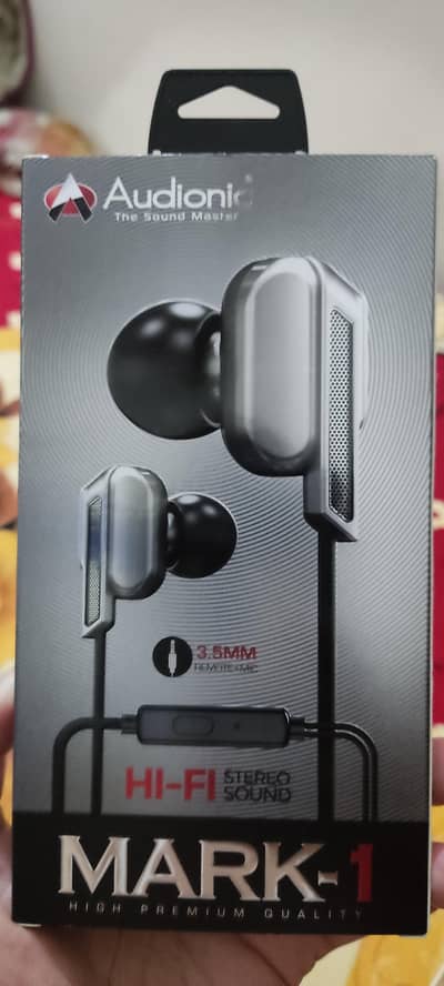 Brand New Audionic Mark-1 Handsfree – Premium Durable Wire (Box Pack)
