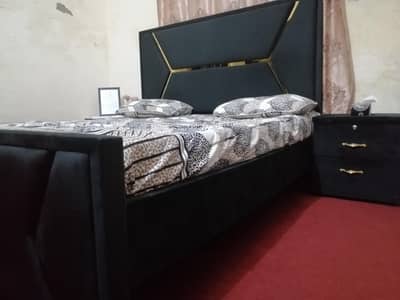 complete bed set with dressing, shows case and sofa set