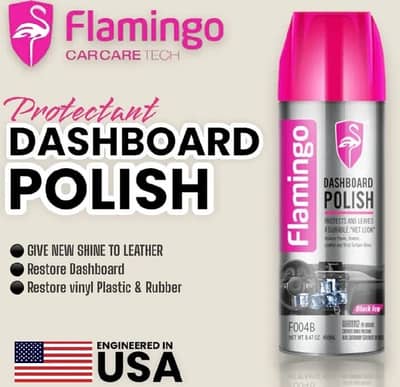 Flamingo Car Dashboard Polish 450ml – Plastic & Leather Restore