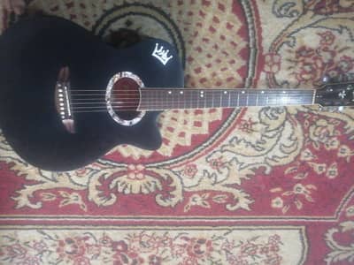 guitar with beg truss rod capo pick