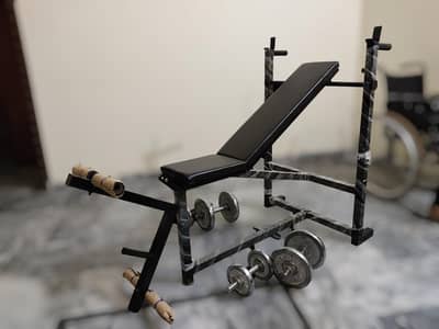 multi bench press abdominal twister rubber dumbbell chrome plate gym