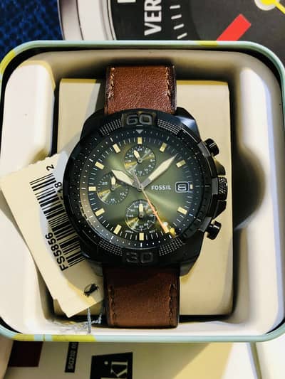 FOSSIL-YOUM E AZADI SPECIAL-GREEN DIAL-NEW WATCH-SEIKO CITIZEN CASIO