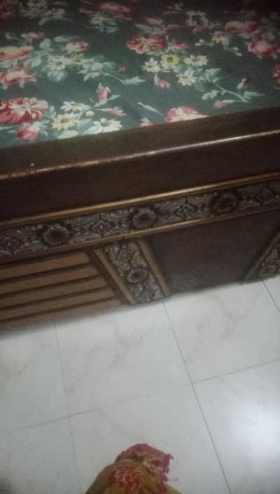 king size double bed with double mirror dressing and aide tables