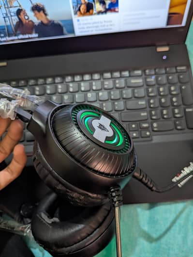 MF product strike 0606 RGB gaming USB wired headphones