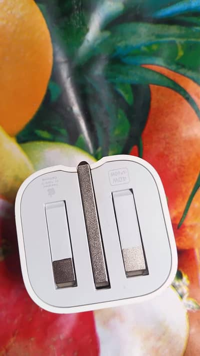Original iPhone 40W USB-C Power Adapter UK 3-Pin Fast Charger