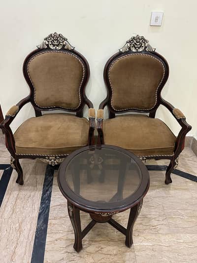 Premium Bedroom chairs with coffee table