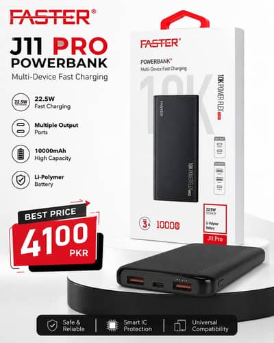 FASTER J11 Pro 10000mAh Power Bank
