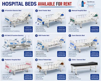 Hospital Bed Available For Rent - Patient Medical Bed Rental Service