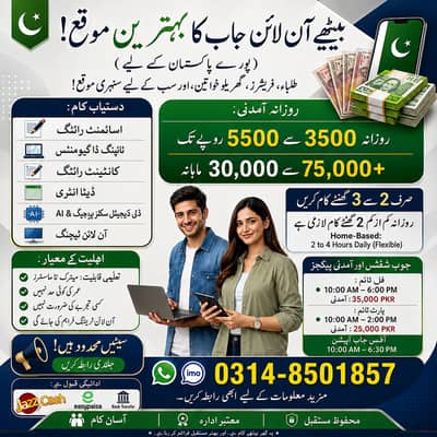 Data Entry Job / Job for Males, Females, Students, Assignment Job
