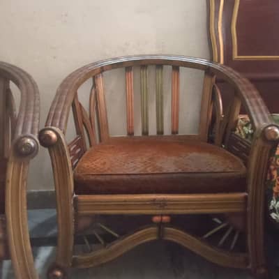 Urgent sale Solid wood used sofa set.