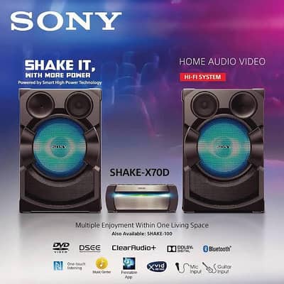 SONY SHAKE-X70D High Power Home Audio System with DVD