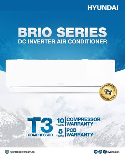 AC 1.5 Ton Hyundai Brio Series T3 DC Inverter AC