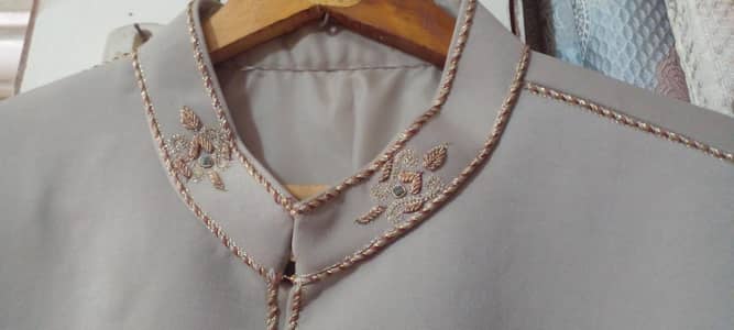 شیروانی +گولڈن میچنگ گھسہ