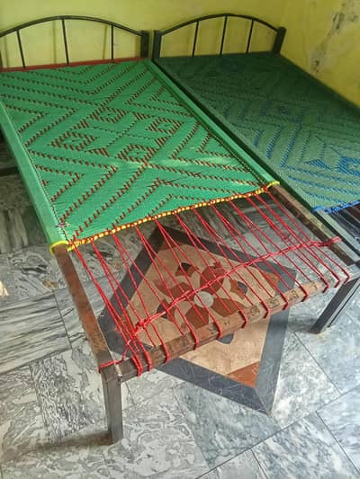 3 Charpai for sale urgent 1 Standard Size 2 Big Size heavy iron frame