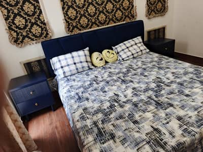 Beautiful blue bed