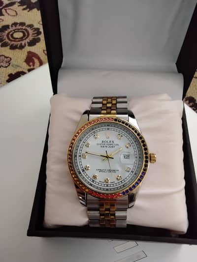 new Rolex date just rainbow dial