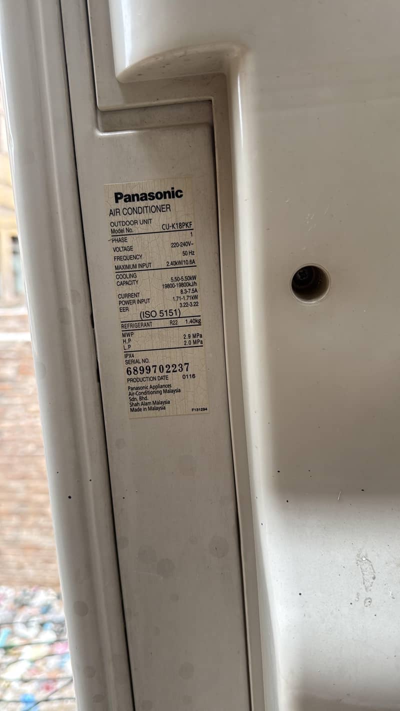 Panasonic inverter split Ac 1