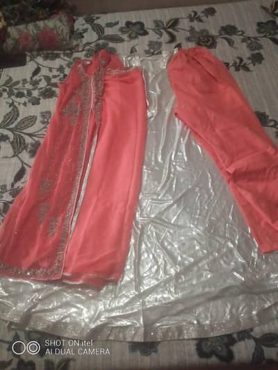 one time used maxi inner upper with work fancy maxi frock