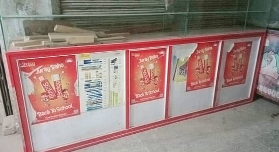 Wood & Glass Shop Counter for Sale – Ideal for Mobile/Gift/Stationery