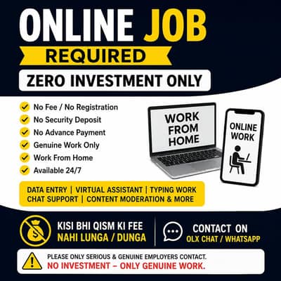 I Need Online Job (Zero Investment Only)