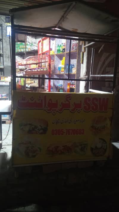Fast food counter fries burger shawarmaa for use