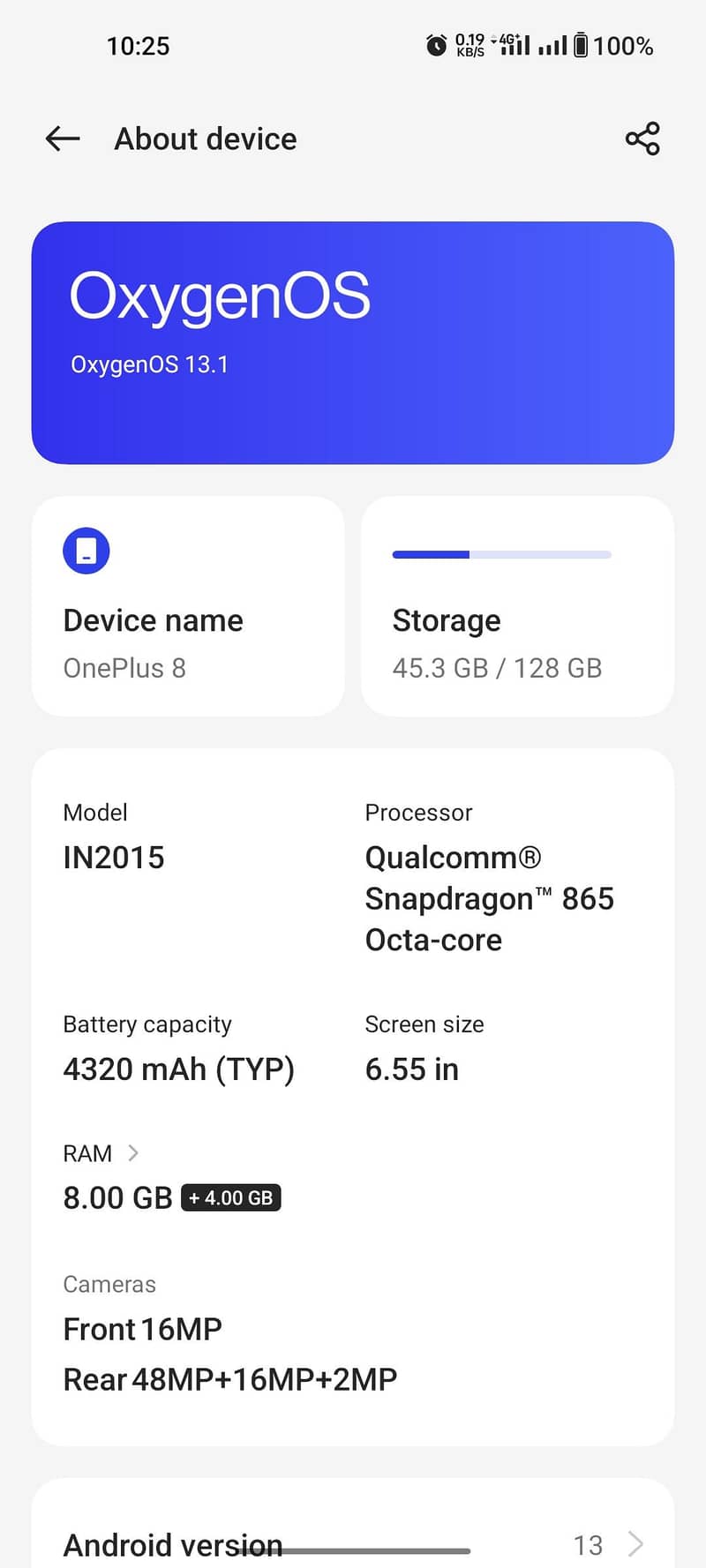 One Plus 8 5