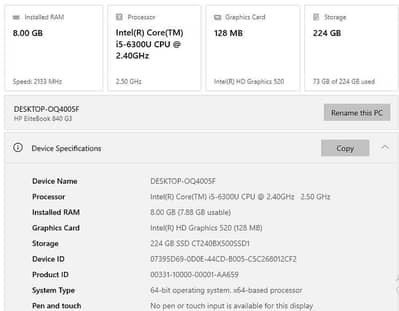 HP EliteBook 840 G3