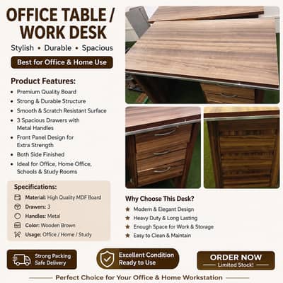 Office Table | Executive Table | UV Sheet Premium Table | Modern Table