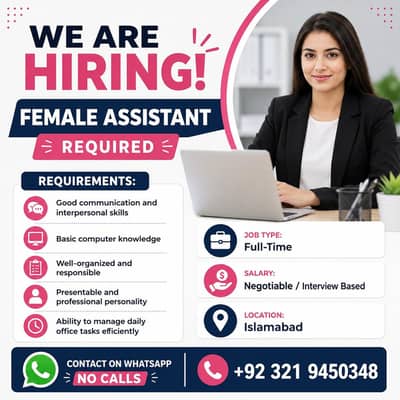 Female Assistant – Professional Job