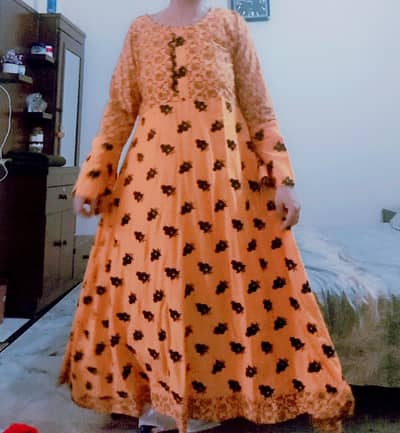 long embroidery frok