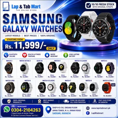 Samsung Galaxy Watches | Watch 3, 4, 5, 6, 7, 8 & Ultra 2 | Best Price