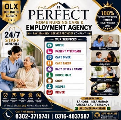 Care Taker /Nurse /Patient attendant /,Baby sitter /Helper / driver