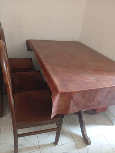 Dinning table with 4 chairs + single bed + 2 sitting chairs