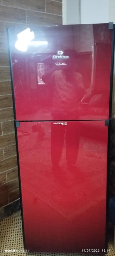 glass door red colour Dawlance refrigerator