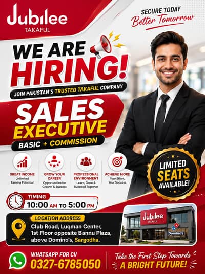 sales Executive at jubilee takaful