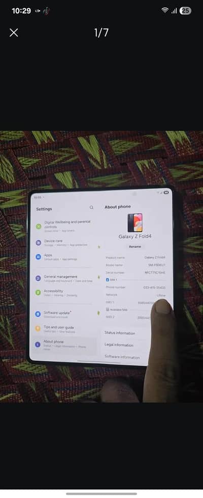 Samsung Mobile Z Fold 4. pta Approved 2sim