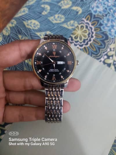Urgent sell men Luxury Style Analog watch ~ Black Dail, two-tone