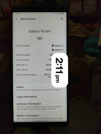 Samsung Mobile Note 9